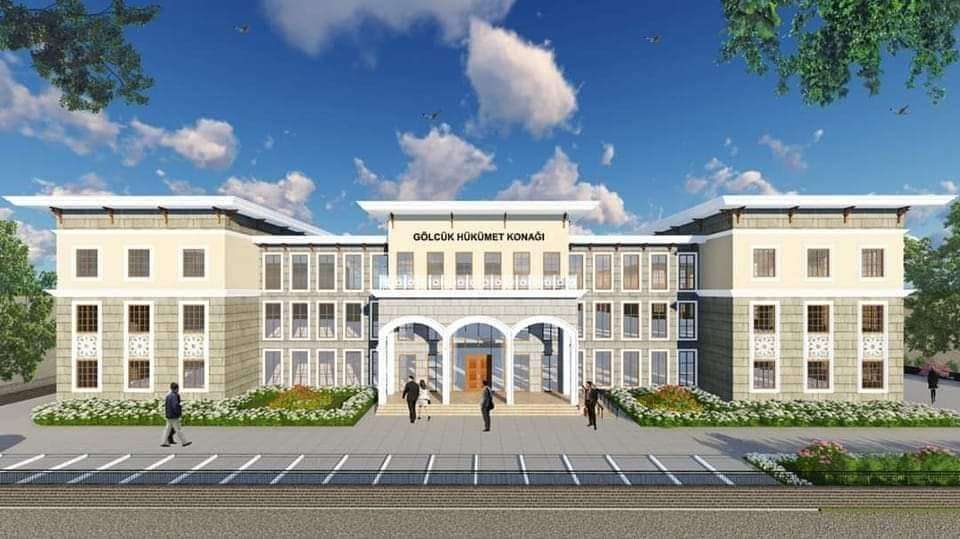 GÖLCÜK HÜKÜMET KONAĞI'NDA YAPIM ÇALIŞMALARI HIZLA SÜRÜYOR