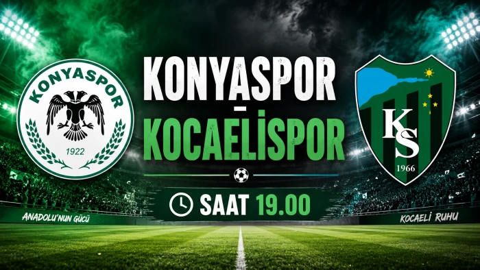 Kocaelispor Konyaspor ma&ccedil;ı saat 19.00'da