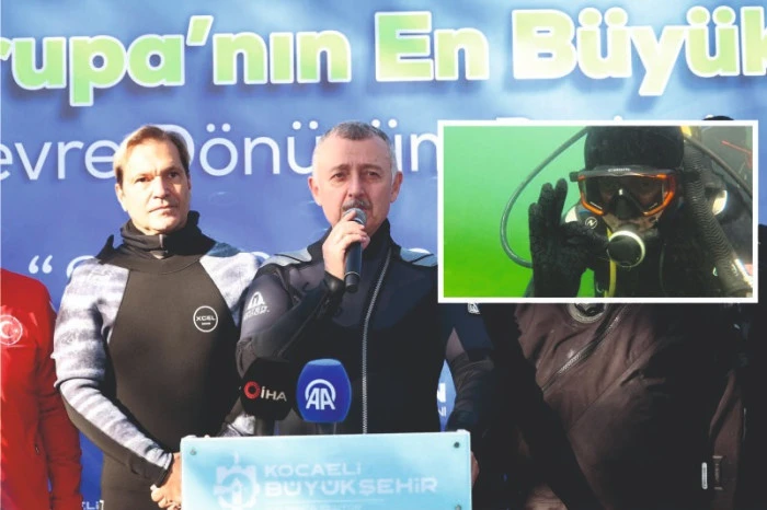 TAHİR BAŞKAN DALGIÇ KIYAFETİ GİYDİ, DİBE İNDİ: GÖRDÜĞÜ MANZARA ŞAŞIRTTI